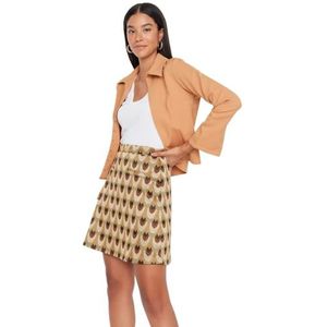 TRENDYOL Dames Mini A-lijn gebreide rok Skirt, Multi-Color, XS, Multi-color, XS