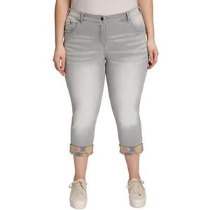 Ulla Popken Jeans voor dames, grijsbeige, 56 grote maten tall