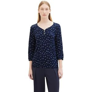 TOM TAILOR T-shirt voor dames, 34749 - Navy Minimal Print, XL