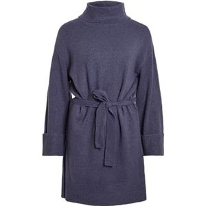 Virolfie L/S Tie Belt Knit Dress - Noos, vintage indigo, XXL