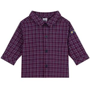 Petit Bateau Flanellen babyhemd met ruitjes, Smoking/Multico, 12 Maanden