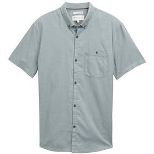 TOM TAILOR Denim heren overhemd, 37874 - Ice Blue Structuur, XXL