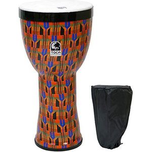 TOCA Nesting Drums Freestyle II (Weerbestendige PVC trommels voor binnen & buiten, ruimtebesparend & lichtgewicht voor muziekonderwijs & therapie, diameter: 12""), Kente Cloth