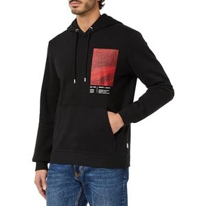 s.Oliver Heren sweatshirt met capuchon en print op de voorkant, 99D1, M