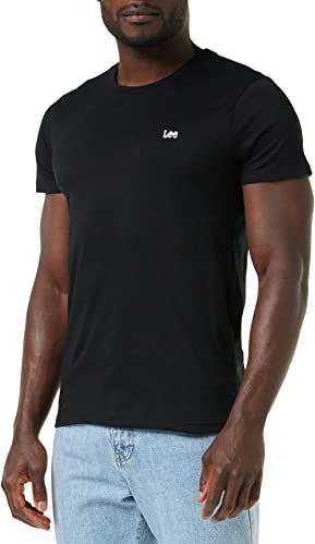 Lee Heren Twin Pack Crew T-shirt, zwart wit, L