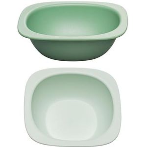 NIP Green Eco Baby brede schaal vanaf 4 maanden, onbreekbaar, magnetron- en vaatwasmachinebestendig, perfect voor aanvullende voeding, BPA-vrij, zonder melamine, duurzaam, set van 2, groen