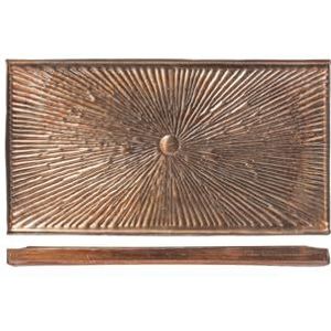 H&h Chennai-dienblad van aluminium, kleur koper, 29 x 15 cm