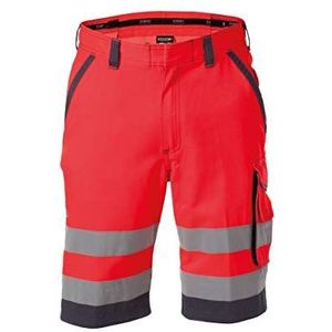 Waarschuwingsbeveiliging shorts Lucca maat 58, kleur lichtrood/grijs