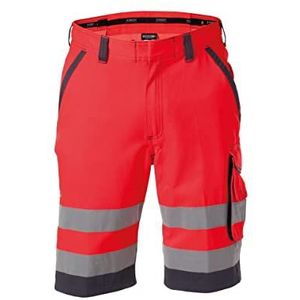 Waarschuwingsbeveiliging shorts Lucca maat 58, kleur lichtrood/grijs