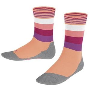 FALKE Active Fox Sokken voor kinderen, uniseks, versterkte gestreepte functionele sokken tegen zweet, duurzaam, antislip, sneldrogend, ademend katoen, functioneel materiaal, 1 paar, Rood (Cantaloupe