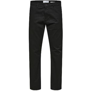 SELETED HOMME Men's SLHSLIM-New Miles 175 Flex Pants W N Chino, Black, 29/32, zwart, 29W / 32L