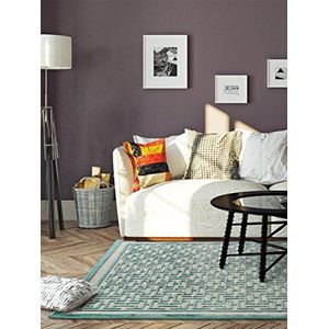 benuta tapijt Topaz turquoise 154x230 cm | modern tapijt voor woon- en slaapkamer