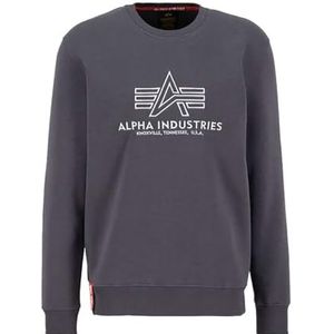 Alpha Industries Basis Geborduurd Sweatshirt voor Mannen Vintage Grey