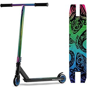 SOKE PRO Street Neo Stunt Scooter Chrome Kick Scooter with ABEC 9 Ball Bearings Scooter Adults and Children Soke Various Designs Available Size: 100 x 24 mm