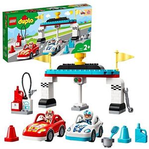 LEGO DUPLO Town Racewagens Speelgoed Auto Bouwpakket voor Kinderen van 2 + Jaar, Educatieve Raceauto Speelset, Cadeau voor Peuters en Kleuters 10947