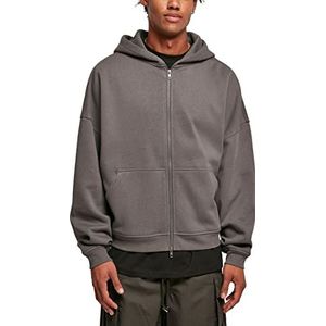 Urban Classics Heren Organic 90's Zip Hoody Pullover met capuchon, Dark Shadow, XS