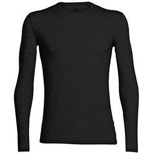 Icebreaker Heren Merino Wol Anatomica Lange Mouw Crewe T-Shirt - 150 Ultra Lichte Stof - Loden, L