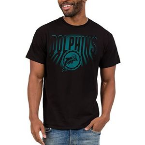 Junk Food Standard Classic Crew Neck, Authentic Details, Unisex Fit, Miami Dolphins-Black Large