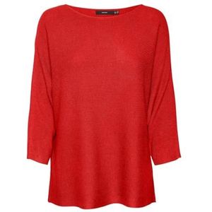 VMNORA 3/4 Boatneck Blouse NOOS, fiery red, M