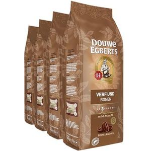 Douwe Egberts Koffiebonen Verfijnd (2 kg - Intensiteit 03/09 - Light Roast Koffie - 100% Arabica Koffie) - 4 x 500 g