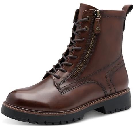 Enkellaarsje - Bruin - Lace Boot - Robuuste Look - Korte Schacht