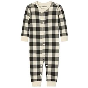 Hatley Unie pak pyjama set, Crème Plaid, 3-6 Maanden
