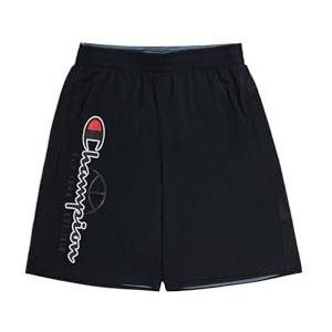 Champion Legacy Modern Basket - omkeerbare training mesh lange bermuda shorts, zwart/pastelgrijs, L heren SS24, zwart/pastelgrijs, L