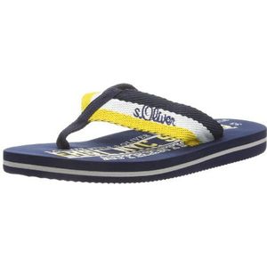 s.Oliver jongens casual teenslippers, Blauw Navy 805 805, 33 EU