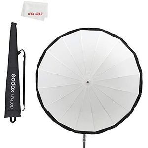Godox UB-130D 51in 130cm Wit Parabolic Reflective Transparant Soft Umbrella Studio Light Umbrella met Black Silver Diffuser Cover (UB-130D)