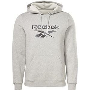Reebok Heren moderne Camo Hooded Sweatshirt, Medium Grey Heather, L, Medium Grijs Hei, L