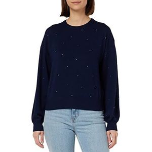 Springfield Dames Jersey Apps Polo Sweater, marineblauw, M