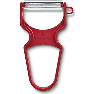 Victorinox Rapid Tomato Peeler, Aardappelschiller, Keukengerei, Professioneel, Getande rand dubbel, vaatwasmachinebestendig, rood