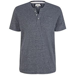 TOM TAILOR Uomini T-shirt 1035634, 19932 - Navy Grindle Structure, M