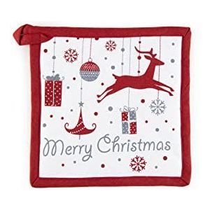 Excelsa Pannenlap Merry Christmas, 20 x 20 cm, katoen en polyester