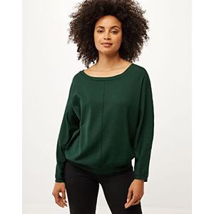 Mexx Dames Batsleeve Basic Knit Pullover Sweater, Dark Green, XXL
