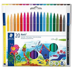STAEDTLER 326 C20 Fibre-Tip Pen in kartonnen verpakking - diverse kleuren (Pack van 20)