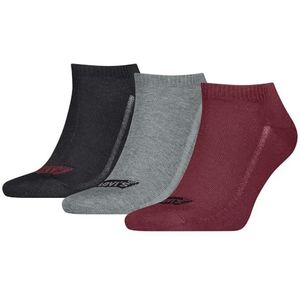 Levi's - Sneakersokken - Set van 3 Paar - Katoenmix met Stretchgehalte - Nauwsluitende Pasvorm