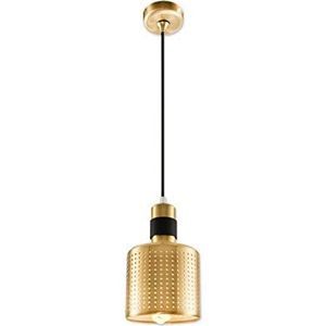 Homemania hanglamp Lavinya kroonluchter plafondlamp zwart goud metaal 12 x 12 x 120 cm 1 x Max 40 W E14