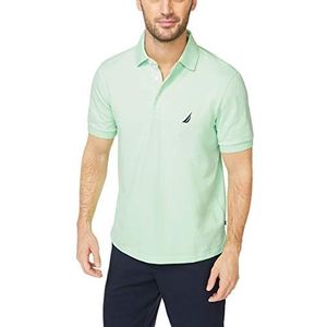 Nautica Men's Short Sleeve Solid Stretch Cotton Pique Polo Shirt, ash Green, Medium