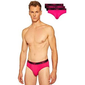 EMPORIO ARMANI Man Bold Monogram 3-Pack Slip Grijs L, Haai/Har B/Lan, L