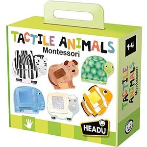 Headu - Tactile Animals Montessori puzzel 1-4 jaar, meerkleurig, IT20188