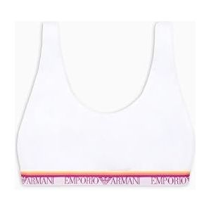 EMPORIO ARMANI Vrouw Logo Band Bralette BH Wit XL, Wit, XL