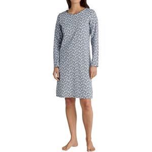 CALIDA - Nachthemd - Navy - Bloemenprint - Lange Mouw - Knielengte