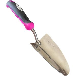 Garden Guru Super Sterke Tuintroffel Handschep - Roestvrij Staal - Roestbestendig - Ergonomische Grip - Perfect Tool voor Tuinieren, Wieden, Verplanten en Graven in Tuinbedden (Roze)