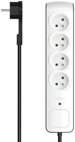 Hama - Stekkerdoos - 4 Gniazda - 3 Meter - Overspanningsbeveiliging