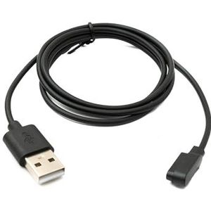 System-S USB 2.0 kabel 100 cm oplaadkabel voor QCY Crossky Link T2 hoofdtelefoon in zwart
