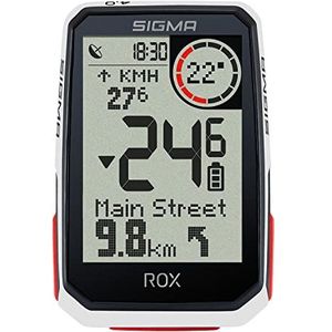 SIGMA ROX 4.0 EVO White Sensorset | Fietscomputer draadloze GPS en navigatie incl. snelheids-, hartslag- en cadanssensoren | GPS-navigatie voor buiten met hoogtemeting