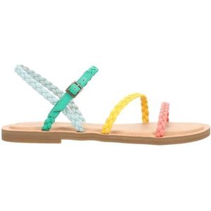 TOMS Kira platte sandaal voor dames, multi synthetische vlecht, 4 UK, Multi synthetische vlecht, 36.5 EU