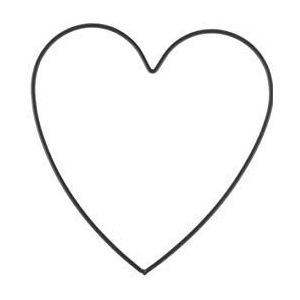 glorex ag 6 1294 405 - Metalen frame hart om te knutselen ca. 15 cm, gecoat in zwart, voor dromenvangers, macramé, wanddecoraties en bloemsierkunst