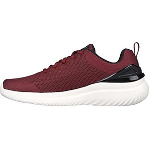 Skechers Heren Bounder 2.0 NASHER Trainers, bordeaux mesh/zwarte trim, 5.5 UK, Bordeaux Mesh Zwarte Trim, 39 EU